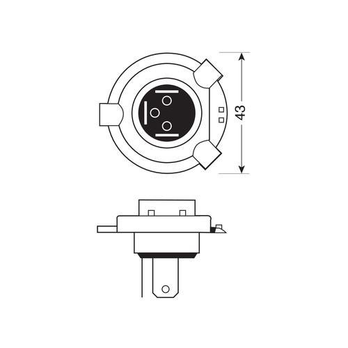 Εικόνα 3 από 4 — H4 60/55W Xenium Race 12V