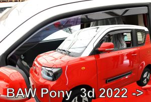 Heko - Ανεμοθραύστες Παραθύρων Για BAW Pony 2022 > 3πορτο υλικό Acrylic Χρώμα Φιμέ - 2 τεμ. (ΑΝΕΜ.15021)