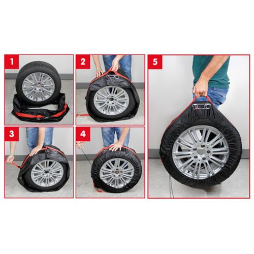 Εικόνα 5 από 5 — ΤΣΑΝΤΕΣ ΜΕΤΑΦΟΡΑΣ 4 ΕΛΑΣΤΙΚΩΝ TYRE WRAP BASIC (L) 13-19 INCH
