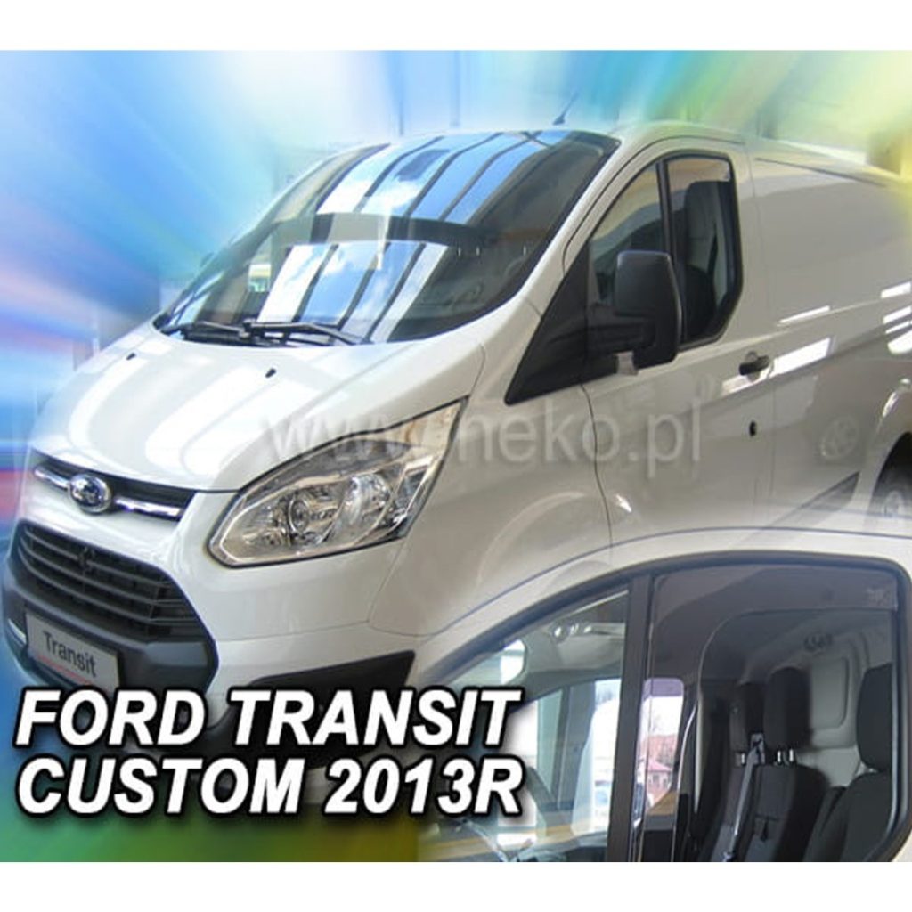 Εικόνα 1 από 6 — ΑΝΕΜΟΘΡΑΥΣΤΕΣ ΓΙΑ FORD TRANSIT CUSTOM 2D/4D 2012+ ΖΕΥΓΑΡΙ  VAN ΑΠΟ ΕΥΚΑΜΠΤΟ ΦΙΜΕ ΠΛΑΣΤΙΚΟ HEKO – 2 ΤΕΜ.