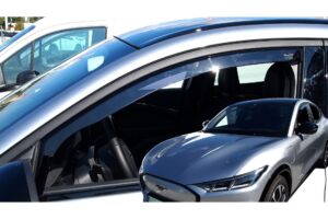 ΑΝΕΜΟΘΡΑΥΣΤΕΣ ΓΙΑ FORD MUSTANG MACH-E 5D 2020+ - ΑΥΤΟΚΙΝΗΤΟΥ ΑΠΟ ΕΥΚΑΜΠΤΟ ΦΙΜΕ ΠΛΑΣΤΙΚΟ HEKO - 2 ΤΕΜ.