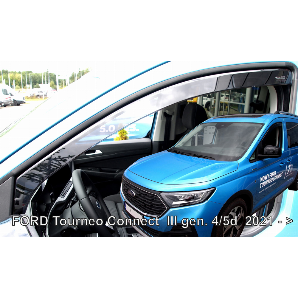 Εικόνα 1 από 5 — ΑΝΕΜΟΘΡΑΥΣΤΕΣ ΓΙΑ FORD TRANSIT CONNECT 2021+ / FORD TOURNEO CONNECT 2021+ ΑΠΟ ΕΥΚΑΜΠΤΟ ΦΙΜΕ ΠΛΑΣΤΙΚΟ HEKO – 2 ΤΕΜ.