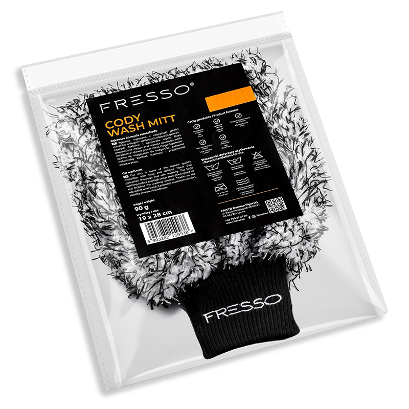 Εικόνα 1 από 3 — Fresso – Γάντι Πλυσίματος Cody Wash Mitt με Μικροΐνες σε Διαστάσεις 19×28 cm για Ασφαλές Πλύσιμο Αυτοκινήτου με Μεγάλη Επιφάνεια Καθαρισμού – 1 Τεμ. (159938/FRE)