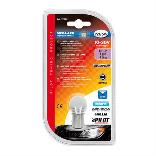 Εικόνα 3 από 4 — P21/5W 10-30V BAY15d 80/400lm ΔΙΠΟΛΙΚΟ ΛΕΥΚΟ ΔΙΑΘΛΑΣΗΣ MEGA-LED 9 BLISTER 1ΤΕΜ.