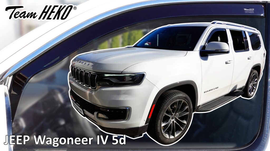 Εικόνα 1 από 2 — Heko – Ανεμοθραύστες για Jeep Wagoneer IV 5 Doors 2021-2025 Ζευγάρι Απο Εύκαμπτο Φιμέ Πλαστικό – 2 τεμ. (ΑΝΕΜ.19139)