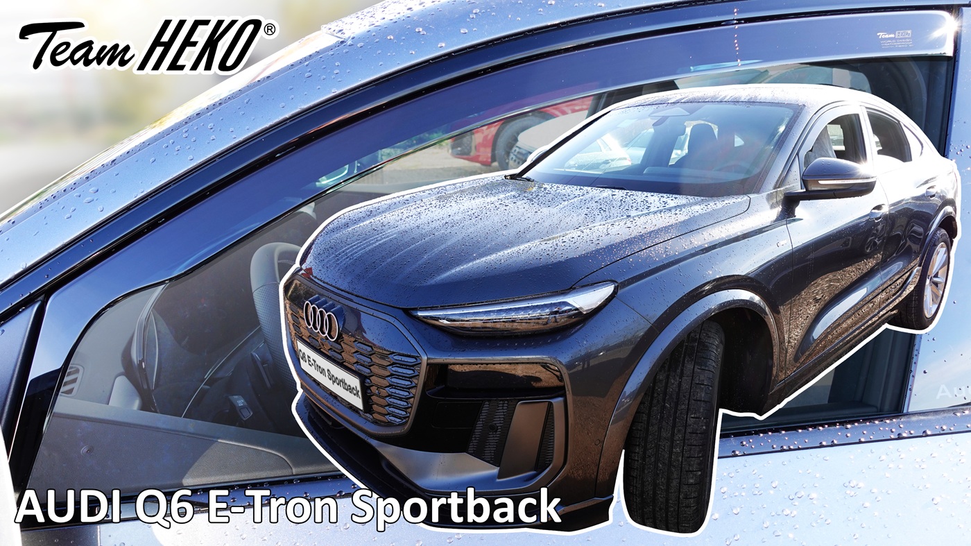 Εικόνα 1 από 2 — Heko – Ανεμοθραύστες για Audi Q6 E-Tron Sportback 5 Doors 2024+ Ζευγάρι Απο Εύκαμπτο Φιμέ Πλαστικό – 2 τεμ. (ΑΝΕΜ.20201)