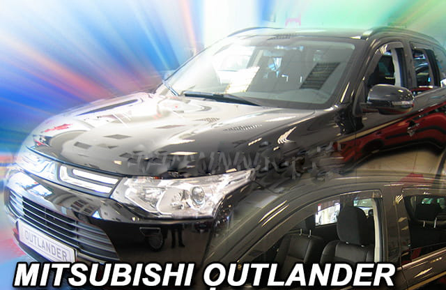 Εικόνα 1 από 6 — ΑΝΕΜΟΘΡΑΥΣΤΕΣ ΓΙΑ MITSUBISHI OUTLANDER 5D 2012+  ΣΕΤ ΑΥΤΟΚΙΝΗΤΟΥ ΑΠΟ ΕΥΚΑΜΠΤΟ ΦΙΜΕ ΠΛΑΣΤΙΚΟ HEKO – 4 ΤΕΜ.