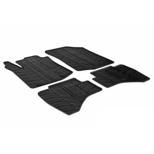 Lampa - Πατάκια Αυτοκινήτου για Citroen C1/C1 Airscape 3/5 doors 2014 > 03/2021, Peugeot 108/108 Top! 3/5 doors 06/2014 > 03/2021, Toyota Aygo 2014 > 2021 από Λάστιχο σε Μαύρο Χρώμα με Κουμπώματα - Σετ 4 Τεμ. (L2460.3)