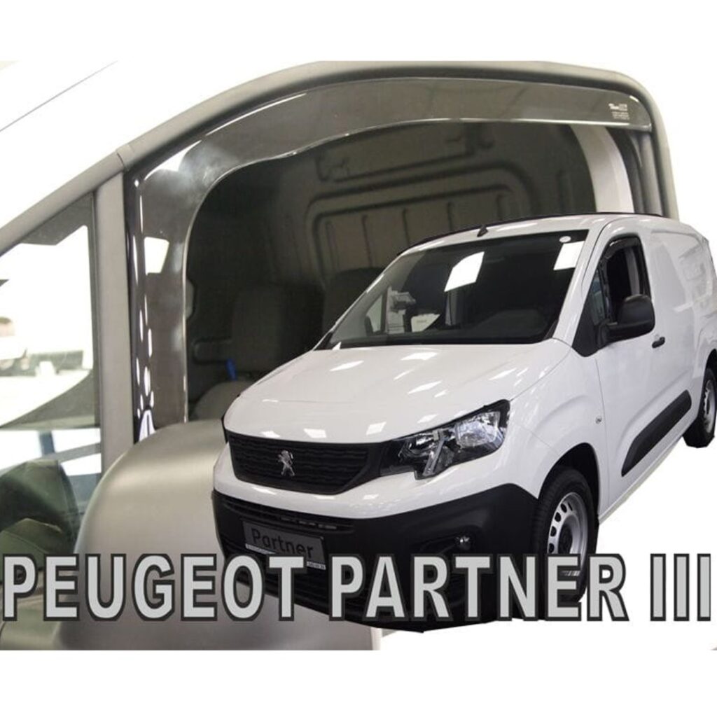 Εικόνα 1 από 8 — ΑΝΕΜΟΘΡΑΥΣΤΕΣ ΓΙΑ PEUGEOT PARTNER III 2D / PEUGEOT RIFTER 4D/5D / CITROEN BERLINGO III 4D/5D / OPEL COMBO E 4D/5D LOV 2018+/TOYOTA PROACE CITY 2018+ ΖΕΥΓΑΡΙ ΑΠΟ ΕΥΚΑΜΠΤΟ ΦΙΜΕ ΠΛΑΣΤΙΚΟ HEKO – 2 ΤΕΜ.