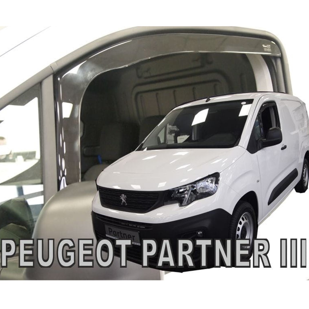 Εικόνα 1 από 8 — ΑΝΕΜΟΘΡΑΥΣΤΕΣ ΓΙΑ PEUGEOT PARTNER III 2D / PEUGEOT RIFTER 4D/5D / CITROEN BERLINGO III 4D/5D / OPEL COMBO E 4D/5D LOV 2018+/TOYOTA PROACE CITY 2018+ ΖΕΥΓΑΡΙ ΑΠΟ ΕΥΚΑΜΠΤΟ ΦΙΜΕ ΠΛΑΣΤΙΚΟ HEKO – 2 ΤΕΜ.