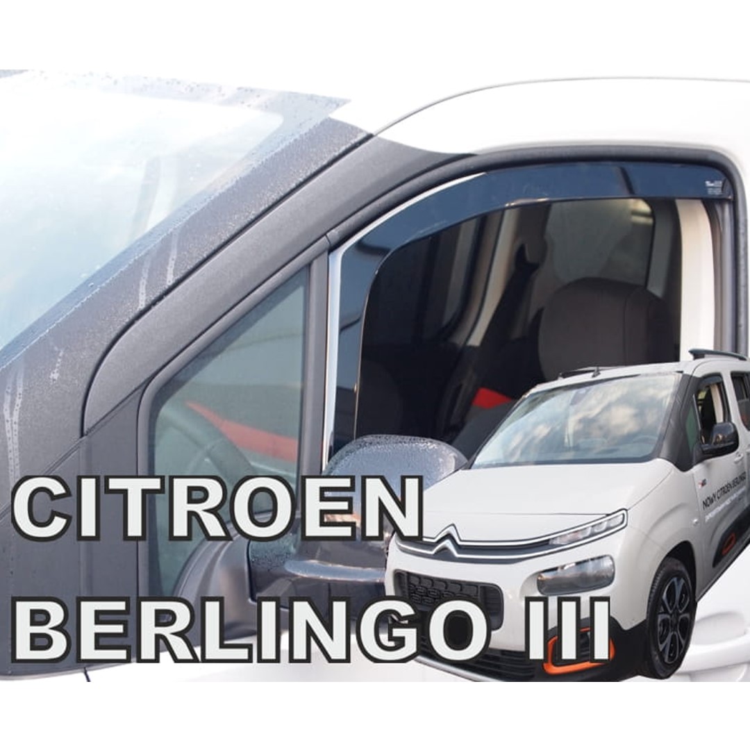 Εικόνα 3 από 8 — ΑΝΕΜΟΘΡΑΥΣΤΕΣ ΓΙΑ PEUGEOT PARTNER III 2D / PEUGEOT RIFTER 4D/5D / CITROEN BERLINGO III 4D/5D / OPEL COMBO E 4D/5D LOV 2018+/TOYOTA PROACE CITY 2018+ ΖΕΥΓΑΡΙ ΑΠΟ ΕΥΚΑΜΠΤΟ ΦΙΜΕ ΠΛΑΣΤΙΚΟ HEKO – 2 ΤΕΜ.