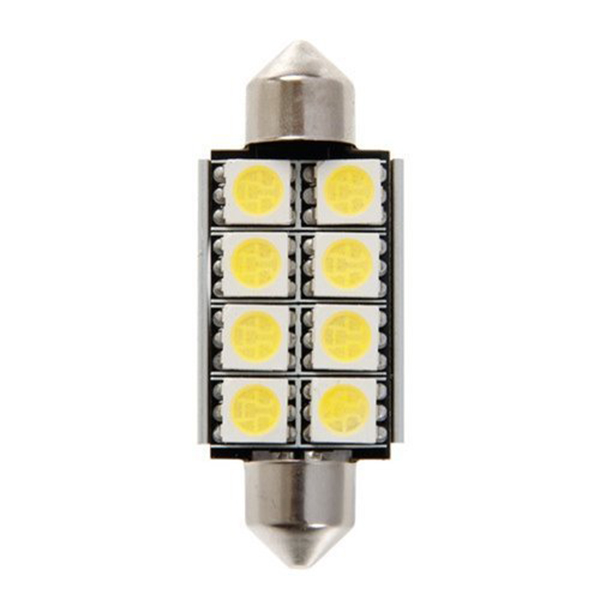 Εικόνα 1 από 1 — ΛΑΜΠΑΚΙΑ ΜΕ 8 WARNING LED 39MM ΛΕΥΚΑ