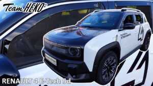 Heko - Ανεμοθραύστες για Renault 4 E-Tech Electric 5 Doors 2025+ ΣΕΤ ΑΝΕΜΟΘΡΑΥΣΤΕΣ (4ΤΕΜ) Σετ Αυτοκινήτου Απο Εύκαμπτο Φιμέ Πλαστικό - 4 τεμ. (ΑΝΕΜ.SET27038)