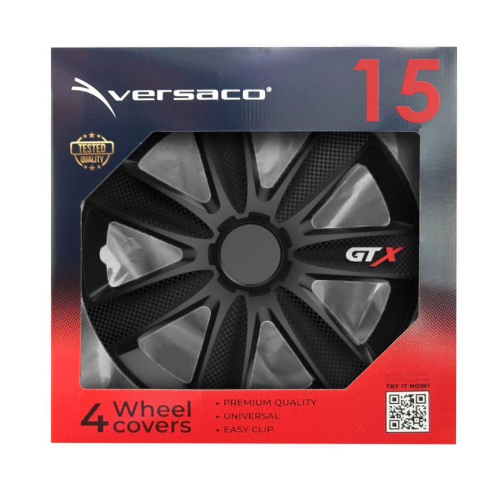 Εικόνα 2 από 2 — Amio – ΤΑΣΙΑ 15″ VERSACO GTX BLACK CARBON – ΣΕΤ 4 ΤΕΜ. ΣΕ ΚΟΥΤΙ (2758/AM)