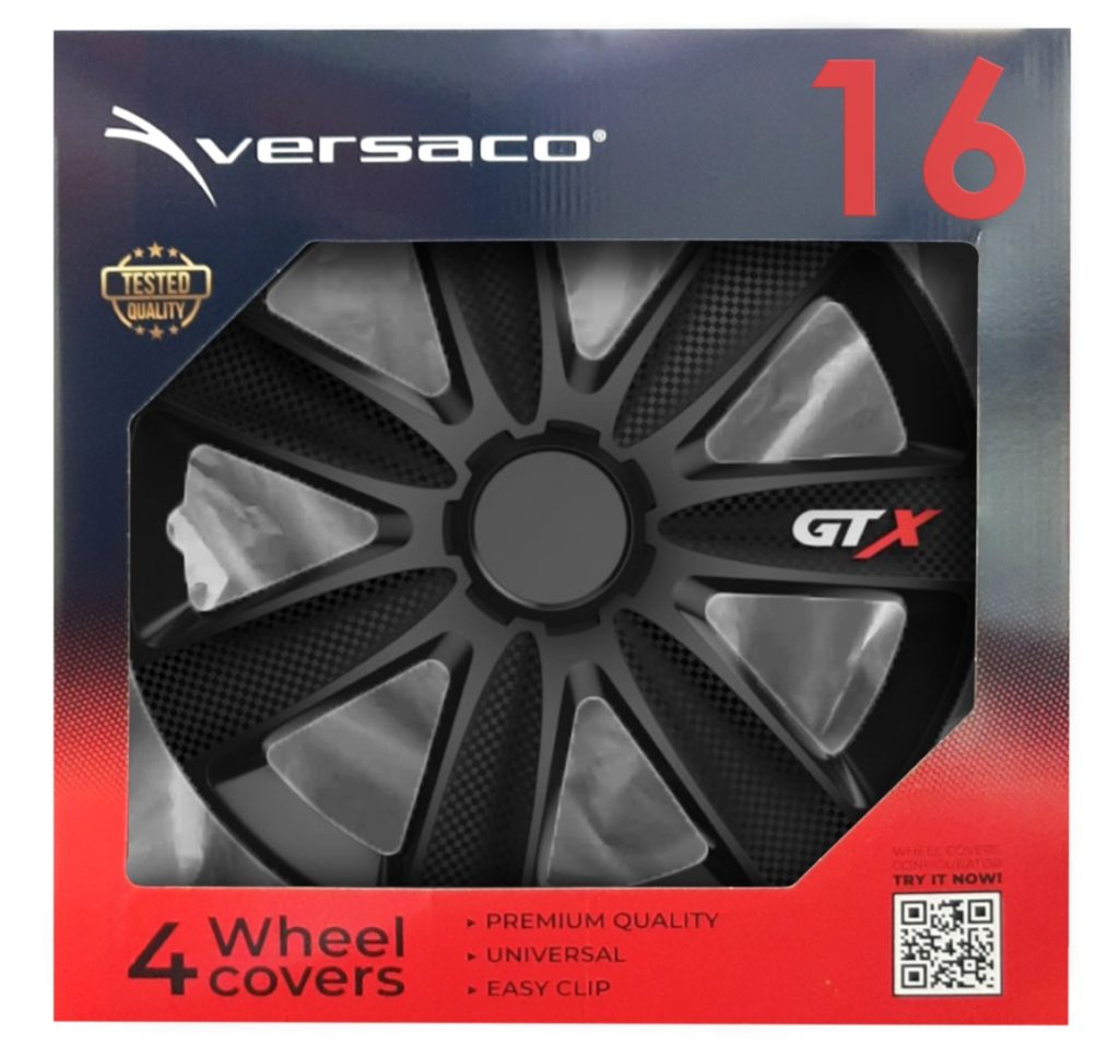 Εικόνα 2 από 2 — Amio – ΤΑΣΙΑ 16″ VERSACO GTX BLACK CARBON – ΣΕΤ 4 ΤΕΜ ΣΕ ΚΟΥΤΙ (2765/AM)