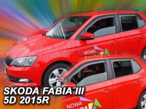 ΑΝΕΜΟΘΡΑΥΣΤΕΣ ΓΙΑ SKODA FABIA III 5D 2014+ HTB ΜΑΚΡΥ ΣΕΤ ΑΥΤΟΚΙΝΗΤΟΥ ΑΠΟ ΕΥΚΑΜΠΤΟ ΦΙΜΕ ΠΛΑΣΤΙΚΟ HEKO - 4 ΤΕΜ.