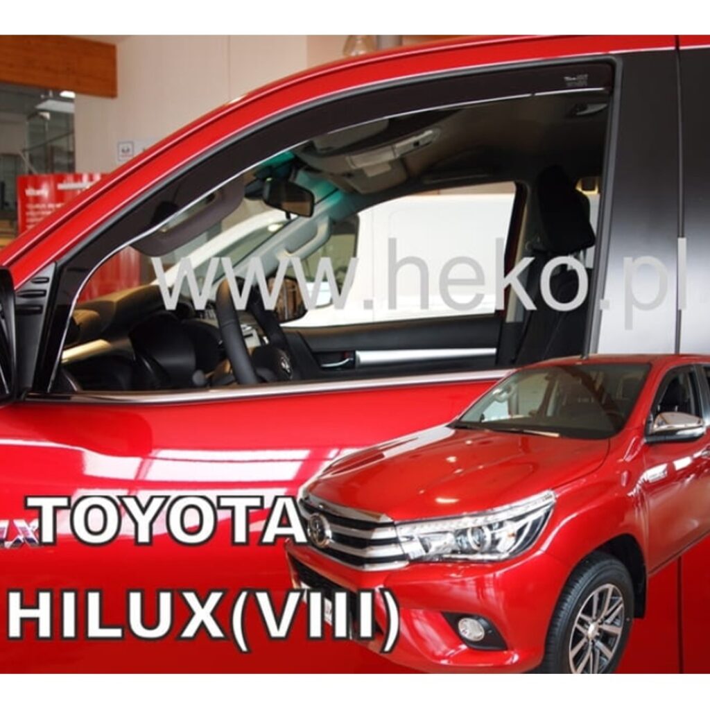 Εικόνα 1 από 5 — ΑΝΕΜΟΘΡΑΥΣΤΕΣ ΓΙΑ TOYOTA HILUX 4D 2016+ ΖΕΥΓΑΡΙ ΑΠΟ ΕΥΚΑΜΠΤΟ ΦΙΜΕ ΠΛΑΣΤΙΚΟ HEKO – 2 ΤΕΜ.