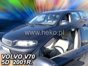 ΑΝΕΜΟΘΡΑΥΣΤΕΣ ΓΙΑ VOLVO V70 5D 2000+ ΚΟΜΒΙ / VOLVO XC70 5D 2000-2007   ΖΕΥΓΑΡΙ ΑΠΟ ΕΥΚΑΜΠΤΟ ΦΙΜΕ ΠΛΑΣΤΙΚΟ HEKO - 2 ΤΕΜ.