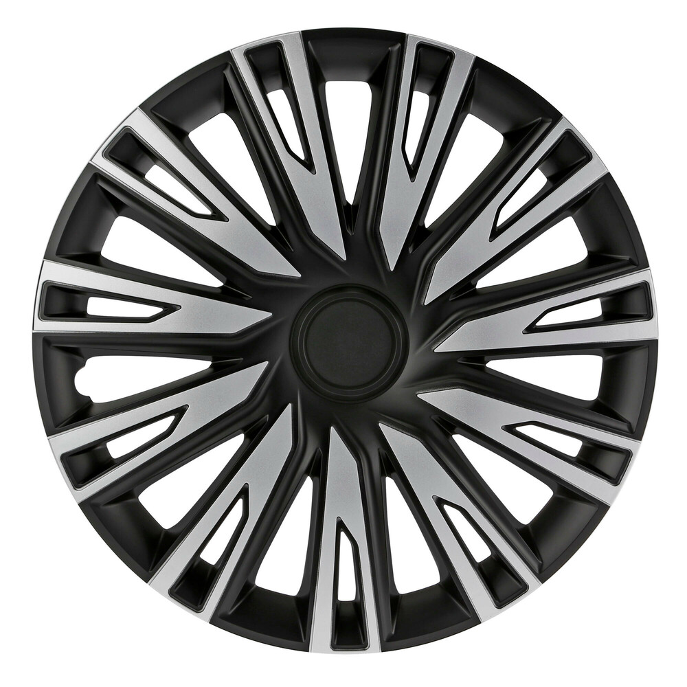 Εικόνα 1 από 3 — Lampa – Τάσια Shinku Silver/Black 14” Tech-One σε Μαύρο/Ασημί Χρώμα για Σιδερένιες Ζάντες Αυτοκινήτου από ABS – Σετ 4 Τεμ. (L3145.1)