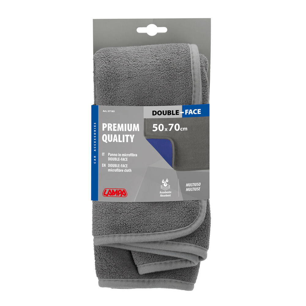 Εικόνα 6 από 6 — Lampa – Πανάκι καθαρισμού Microfibre (Μικροΐνες) Διπλής Όψης Premium (50×70 cm) – Γκρι / Μπλέ – 1 τεμ. (L3718.3)