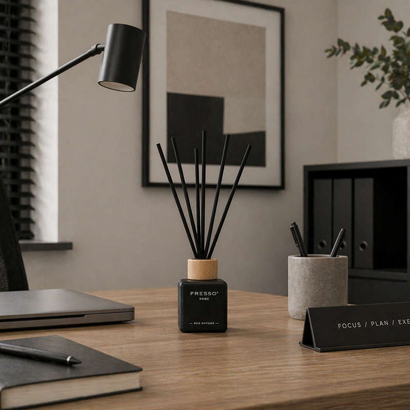 Εικόνα 7 από 12 — Fresso – Αρωματικό Χώρου με Στικ Cadence 100 ml Premium Home Reed Diffuser με FlowScent, Μαύρο Γυάλινο Μπουκάλι και Μαύρα Στικ από Fiberglass – 1 Τεμ. (390006/FRE)