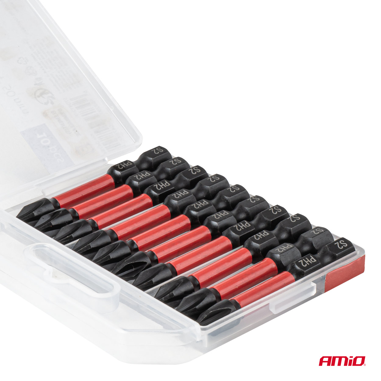 Εικόνα 4 από 5 — Amio – Μύτες Στρέψης Torsion PH2 HEX 1/4″ 50mm Heavy Duty για Σταθερή Τοποθέτηση Εργαλείου & Καθημερινή Χρήση – Σετ 10 Τεμ. (04784/AM)