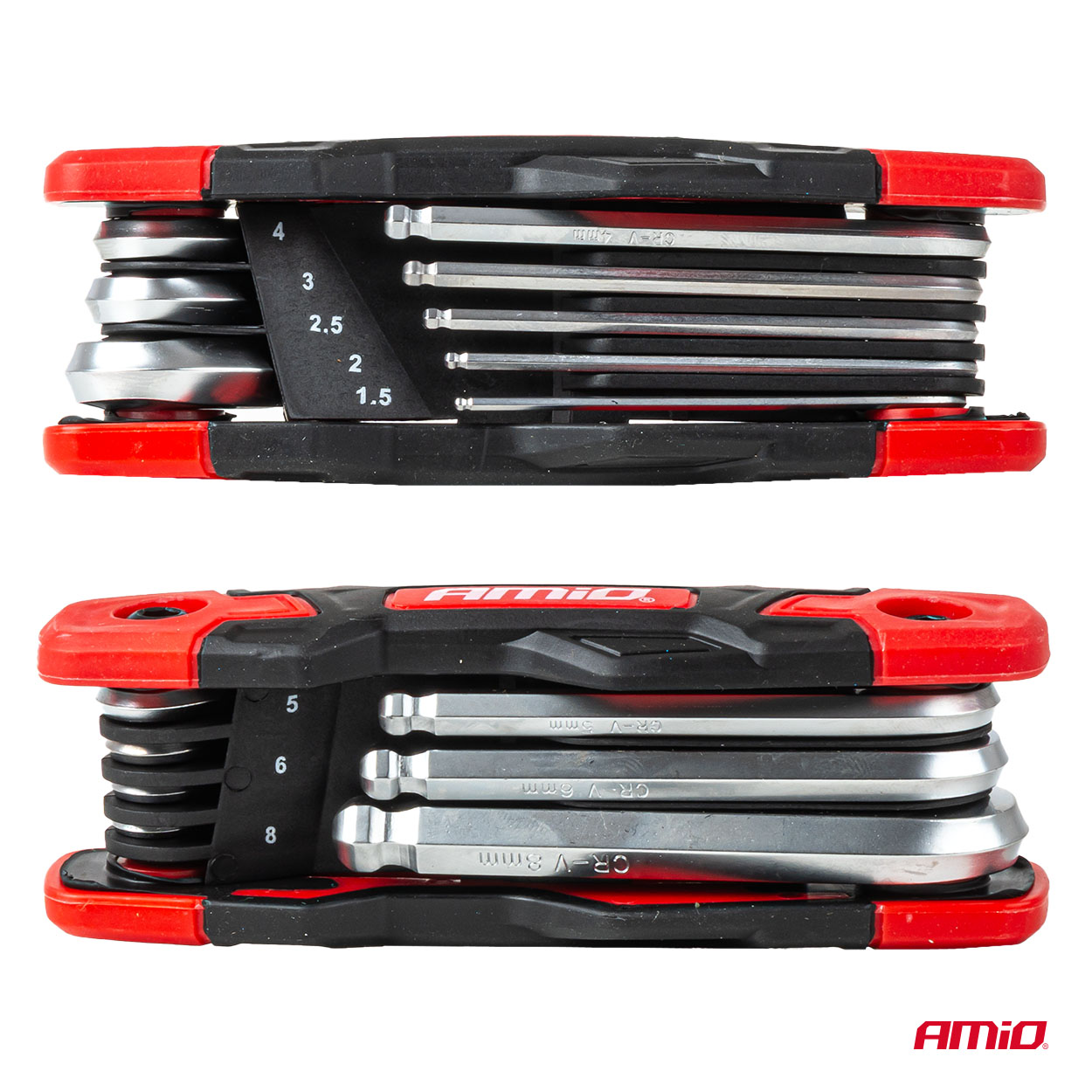 Εικόνα 4 από 5 — Amio – Πτυσσόμενα Κλειδιά Allen Imbus CR-V 1.5-8mm Πολυεργαλείο Heavy Duty για Σταθερή Εφαρμογή στη Βίδα & Καθημερινή Χρήση – 1 Τεμ. (04788/AM)