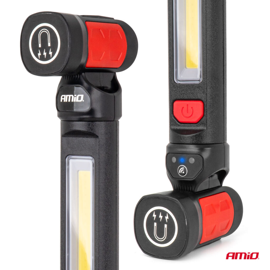 Εικόνα 4 από 8 — Amio – Φακός Εργασίας LED COB 10W USB-C 4400mAh με Διπλό Γάντζο & Μαγνήτη για Ισχυρό Φωτισμό & Μέγιστη Ευελιξία – 1 Τεμ. (04505/AM)