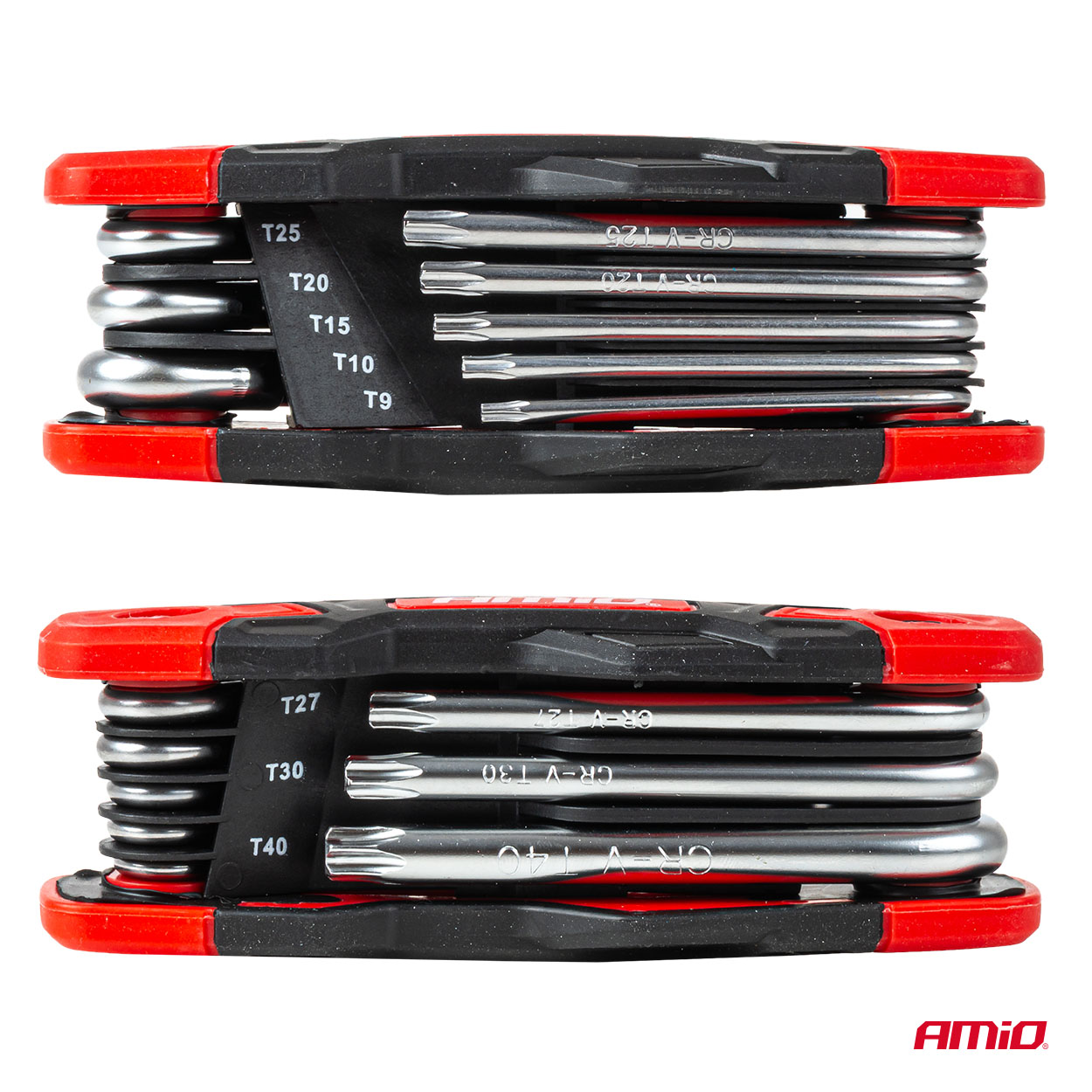 Εικόνα 4 από 5 — Amio – Πτυσσόμενα Κλειδιά TORX CR-V T9-T40 Πολυεργαλείο Heavy Duty για Σταθερή Εφαρμογή στη Βίδα & Καθημερινή Χρήση – 1 Τεμ. (04789/AM)