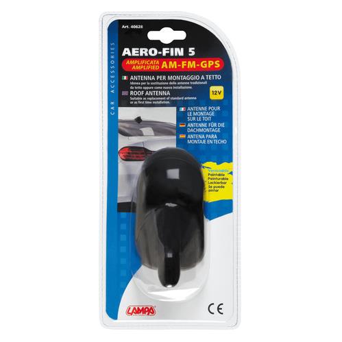 Εικόνα 4 από 4 — ΚΕΡΑΙΑ ΚΑΡΧΑΡΙΑΣ AERO-FIN 5 12V ΜΑΥΡΗ AM/FM/GPS ΜΕ ΕΝΙΣΧΥΤΗ ΣΗΜΑΤΟΣ 64x108x67mm