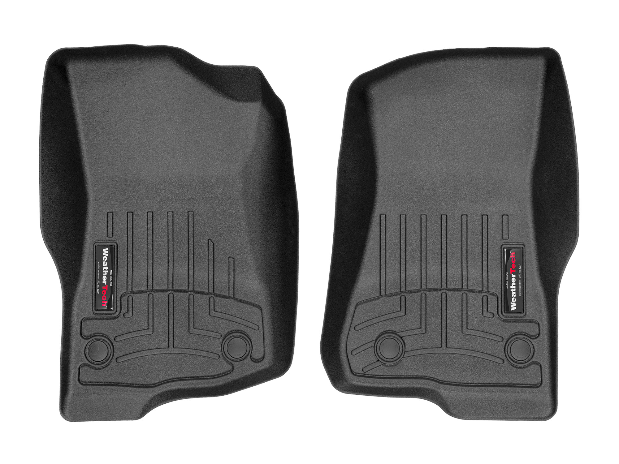 Εικόνα 1 από 1 — ΠΑΤΑΚΙΑ  ΓΙΑ JEEP WRANGLER 2018+/ JEEP GLADIATOR 2018+  ΜΠΡΟΣΤΙΝΑ ΜΑΥΡΑ 2ΤΕΜ WEATHERTECH