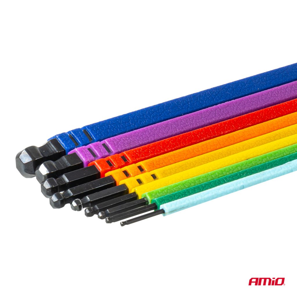 Εικόνα 5 από 7 — Amio – Κλειδιά Allen Imbus CR-V 1.5-10mm με Μύτες & Αντάπτορα Heavy Duty για Σταθερή Τοποθέτηση Εργαλείου & Καθημερινή Χρήση – Σετ 18 Τεμ. (04787/AM)