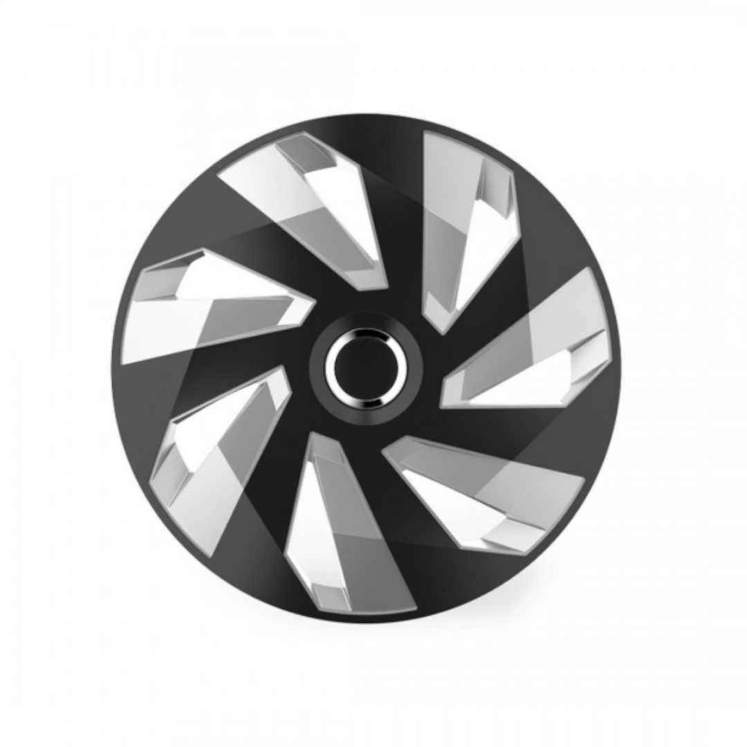 Εικόνα 1 από 2 — Amio – ΤΑΣΙΑ 14″ HUBCAP VECTOR RC SILVER BLACK ΣΕΤ 4 ΤΕΜ ΣΕ ΚΟΥΤΙ (5223/AM)