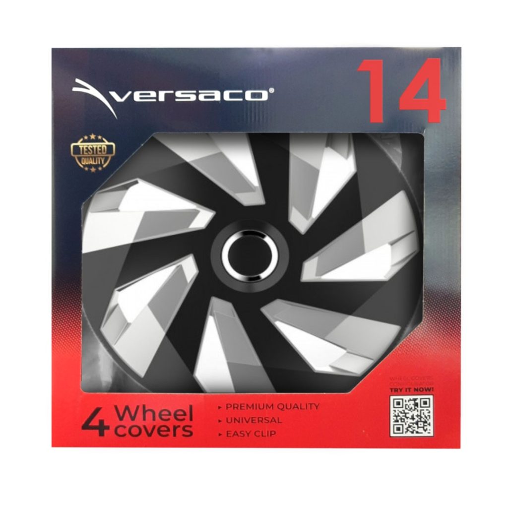 Εικόνα 2 από 2 — Amio – ΤΑΣΙΑ 14″ HUBCAP VECTOR RC SILVER BLACK ΣΕΤ 4 ΤΕΜ ΣΕ ΚΟΥΤΙ (5223/AM)