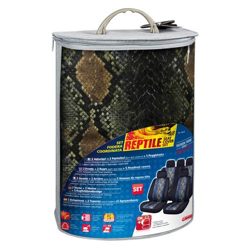 Εικόνα 3 από 3 — ΚΑΛΥΜΜΑΤΑ ΚΑΘΙΣΜΑΤΩΝ REPTILE FASHION-TREND SERIES ΣΕΤ ΜΑΥΡΟ
