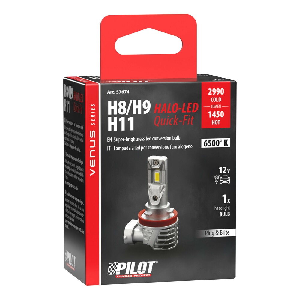 Εικόνα 3 από 3 — Lampa – LED Λάμπα Αυτοκινήτου Halo Venus Series H8 / H9 / H11 12V 10W Quick-Fit – Υψηλής Φωτεινότητας, Fanless Technology – 1 τεμ. (L5767.4)