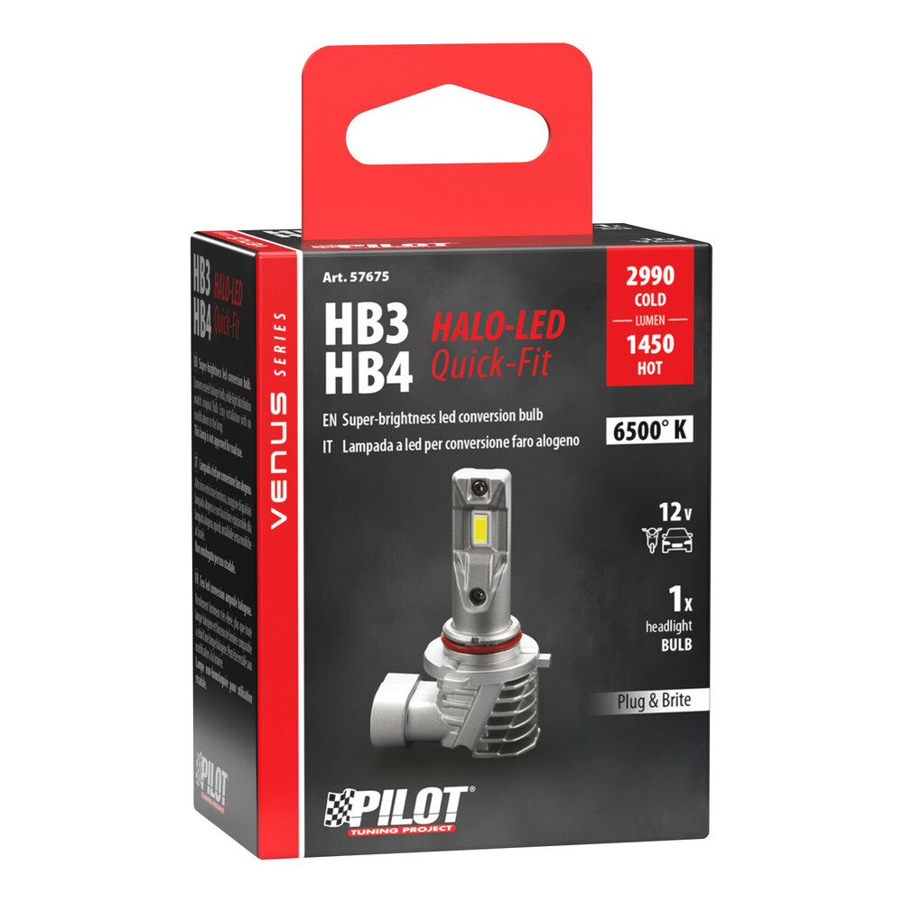 Εικόνα 3 από 3 — Lampa – LED Λάμπα Αυτοκινήτου Halo Venus Series HB3 / HB4 12V 10W Quick-Fit – Υψηλής Φωτεινότητας, Fanless Technology – 1 τεμ. (L5767.5)
