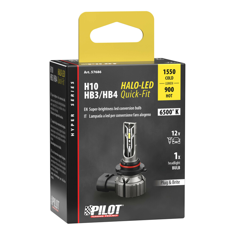 Εικόνα 3 από 3 — Lampa – Λάμπα H10/HB3/HB4 12V PY20d/P20d/P22d 1550/900lm 6500K Halo LED Quick-Fit Hyper Series με Παθητική Ψύξη – 1 Τεμ. (L5768.6)
