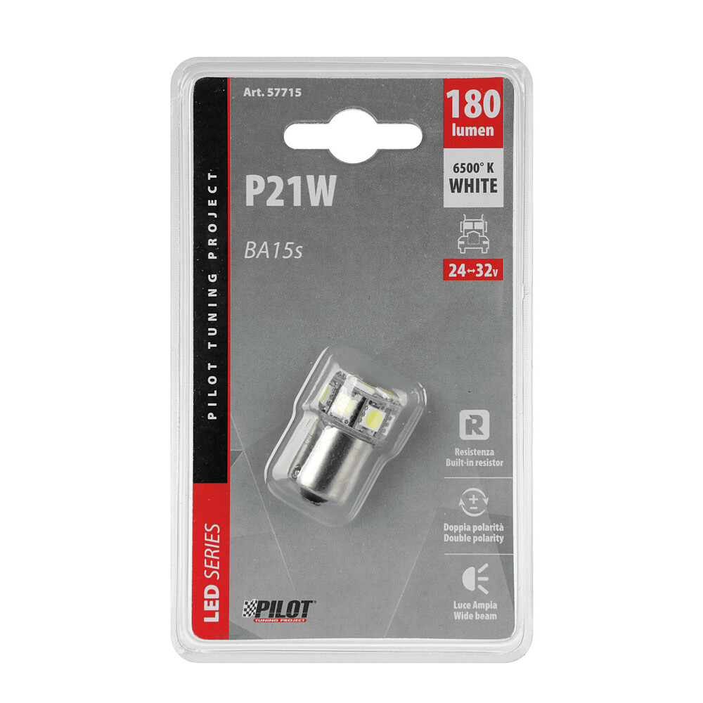 Εικόνα 2 από 2 — P21W 24/32V Ba15s 3,5W 180lm 10xSMDx1CHIP LED CAN-BUS (ΦΟΥΝΤΟΥΚΙ) ΛΕΥΚΟ ΔΙΑΘΛΑΣΗΣ  BLISTER​ LAMPA – 1 TEM.