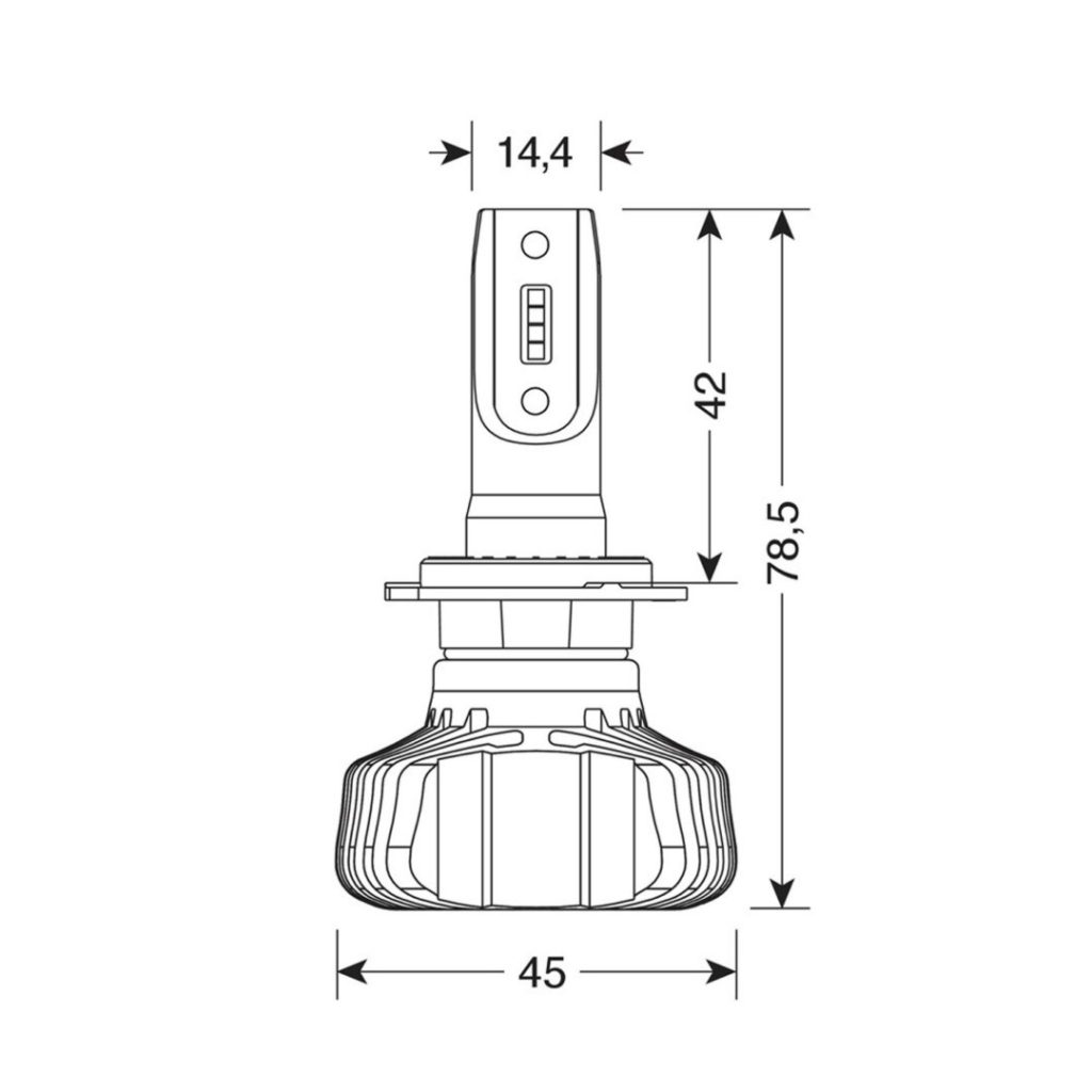 Εικόνα 2 από 3 — H7 9-32V 6.500K 4.500lm 40W PX26d HALO LED SERIE 5 BLASTER 8LED SEOUL 2ΤΕΜ. LED KIT