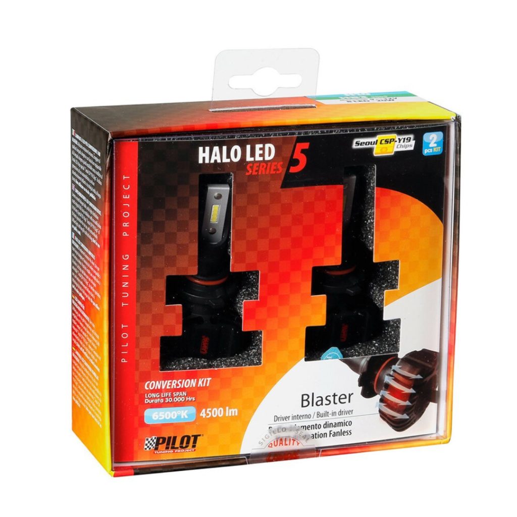 Εικόνα 3 από 3 — H10/HB3 9005 9-32V 6.500K 4.500lm 40W P20d HALO LED SERIE 5 BLASTER 8LED SEOUL 2ΤΕΜ. LED KIT