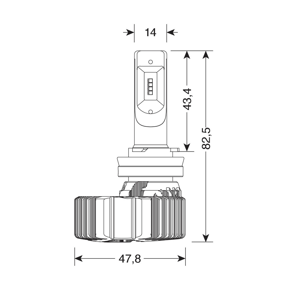 Εικόνα 2 από 3 — Lampa – LED Kit τύπου H8/H9/H11/H16 τάσης 9>32V φωτεινότητα 4500lm απόδοση 50W τύπος βάσης PGJ19-X Halo Serie 4 Fit-Master ZES Chips για ισχυρό και ομοιόμορφο φως εύκολη εγκατάσταση και αξιόπιστη απόδοση σε όλες τις συνθήκες οδήγησης – 2 τεμ. (L5780.0)