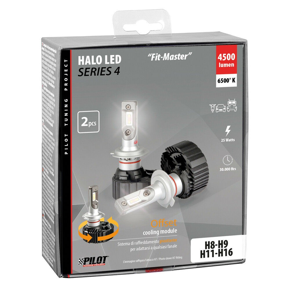 Εικόνα 3 από 3 — Lampa – LED Kit τύπου H8/H9/H11/H16 τάσης 9>32V φωτεινότητα 4500lm απόδοση 50W τύπος βάσης PGJ19-X Halo Serie 4 Fit-Master ZES Chips για ισχυρό και ομοιόμορφο φως εύκολη εγκατάσταση και αξιόπιστη απόδοση σε όλες τις συνθήκες οδήγησης – 2 τεμ. (L5780.0)