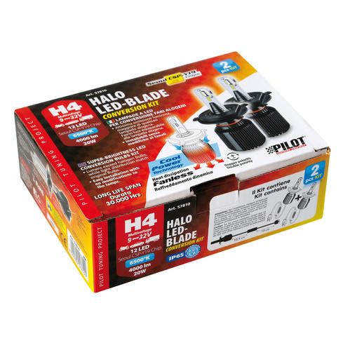 Εικόνα 2 από 6 — H4 9-32V P43t 12LED 6.500K 4.000lm 20W CANBUS SEOUL CSP-Y19chips HALO LED BLADE 2ΤΕΜ.