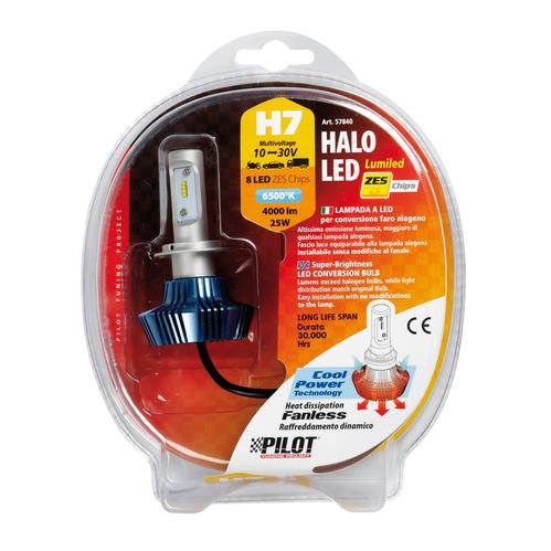 Εικόνα 2 από 5 — H7 10-30V 6.500K 4.000lm 25W PX26d HALO LED 8LED ZES CHIPS 1ΤΕΜ.