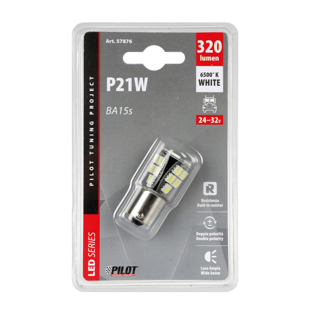 Εικόνα 3 από 3 — P21W 24/32V Ba15s 320lm 18xSMDx1CHIP LED CAN-BUS (ΦΟΥΝΤΟΥΚΙ) ΛΕΥΚΟ  BLISTER​ LAMPA – 1 TEM.
