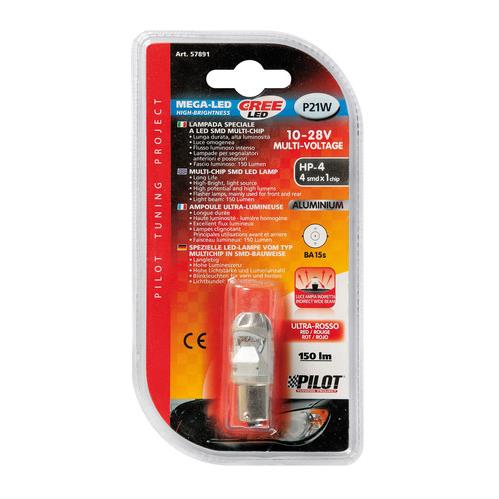 Εικόνα 3 από 4 — P21W 10-28V BA15s MEGA-LED 150LM ΔΙΑΘΛΑΣΗΣ ΚΟΚΚΙΝΟ (ΜΟΝΟΠΟΛΙΚΟ) BLISTER 1ΤΕΜ.