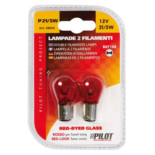 Εικόνα 4 από 4 — P21/5W 12V 21/5W BAY15d ΔΙΠΟΛΙΚΟ ΚΟΚΚΙΝΟ DYED-GLASS 2ΤΕΜ. BLISTER