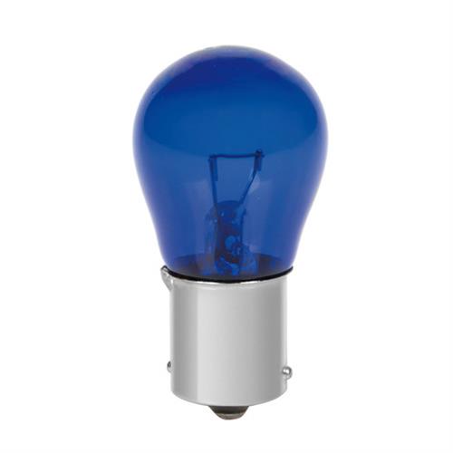 Εικόνα 1 από 4 — P21W 12V 21W BA15s ΜΟΝΟΠΟΛΙΚΟ ΜΠΛΕ BLUE DYED-GLASS 2ΤΕΜ. BLISTER