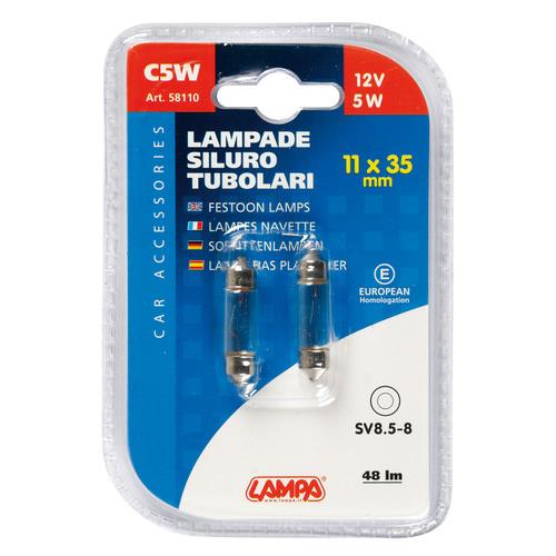 Εικόνα 2 από 4 — ΛΑΜΠΑ ΣΩΛΗΝΩΤΗ C5W/12V SV8,5×8 11X35mm